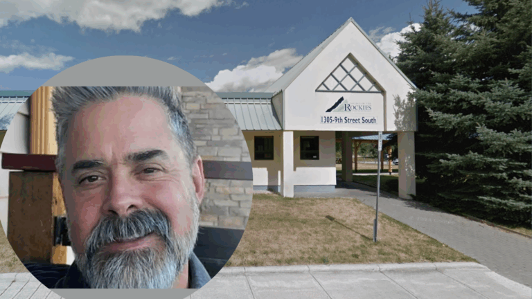 Photo of Scott Fortier and Golden College of the Rockies Campus.
